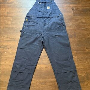 Carhartt Men's Dark Blue Work Overalls